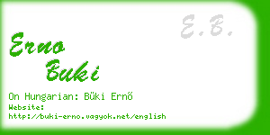 erno buki business card