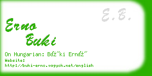 erno buki business card